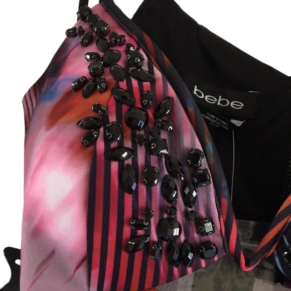 🧨 BeBe halter top with rhinestones 💥 - Picture 3 of 7